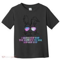 Sunglass Bunny Hip Hop Hippity Galaxy Easter Toddler T-Shirt thumb 0