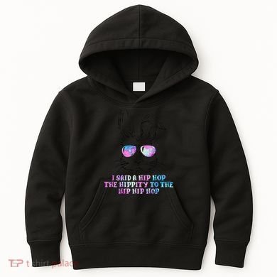 Sunglass Bunny Hip Hop Hippity Galaxy Easter Kids Hoodie