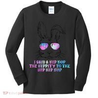 Sunglass Bunny Hip Hop Hippity Galaxy Easter Kids Long Sleeve Shirt thumb 0
