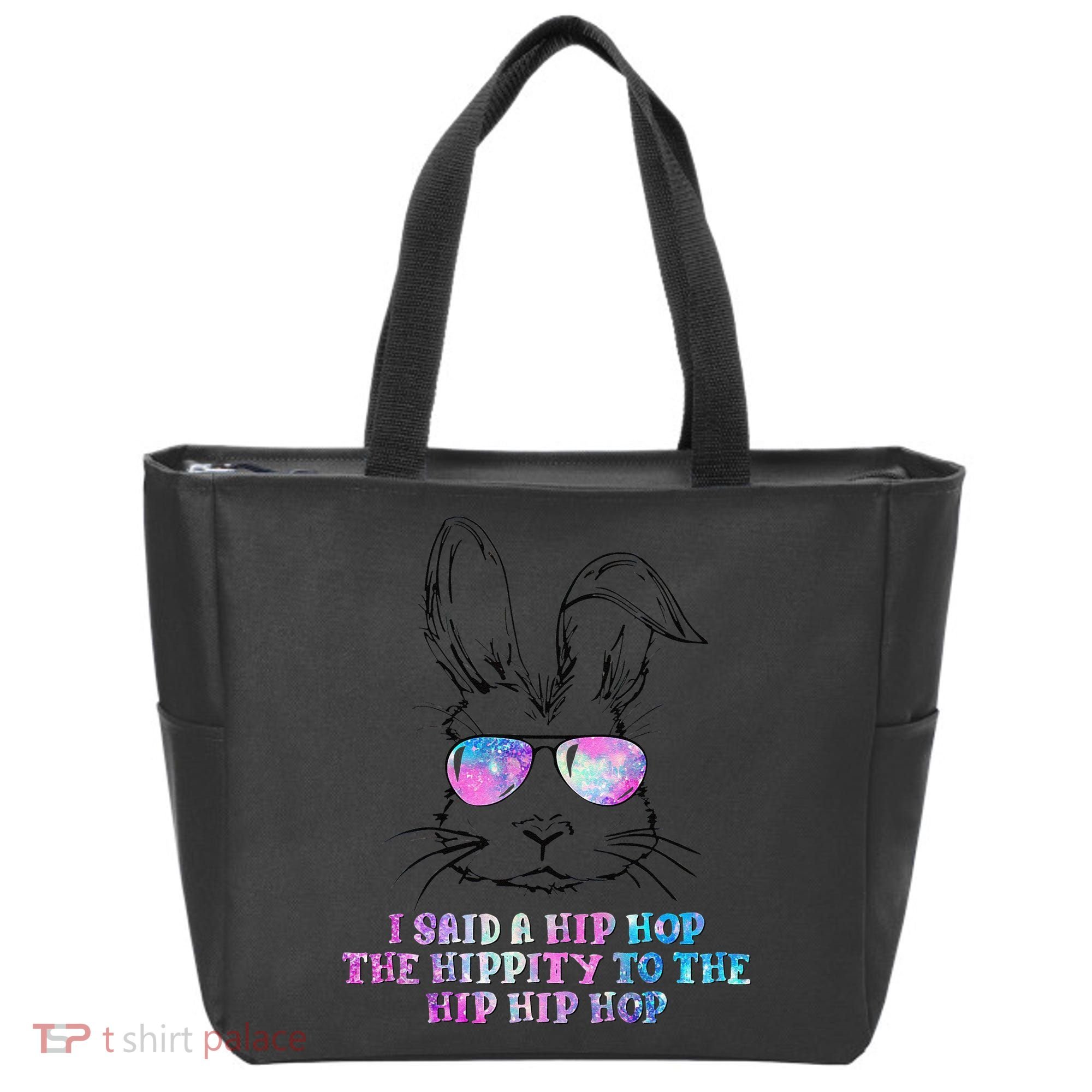Sunglass Bunny Hip Hop Hippity Galaxy Easter Tote Bag