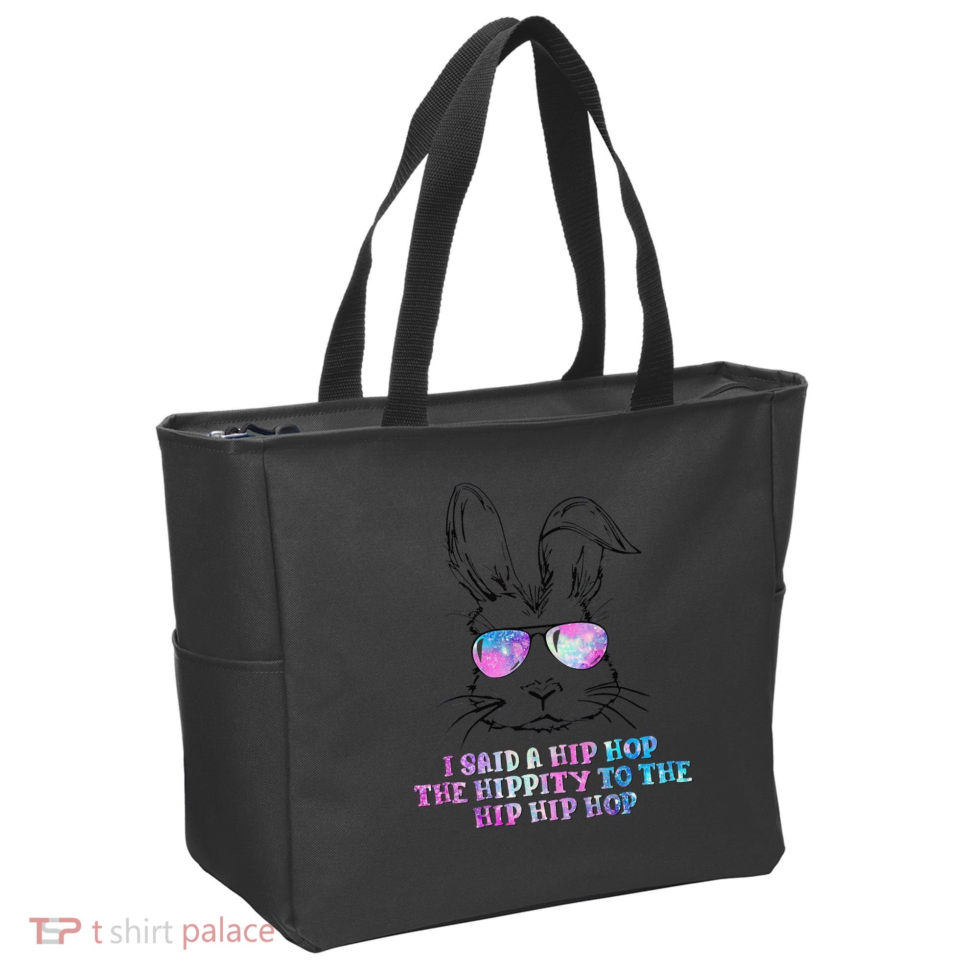 Sunglass Bunny Hip Hop Hippity Galaxy Easter Tote Bag