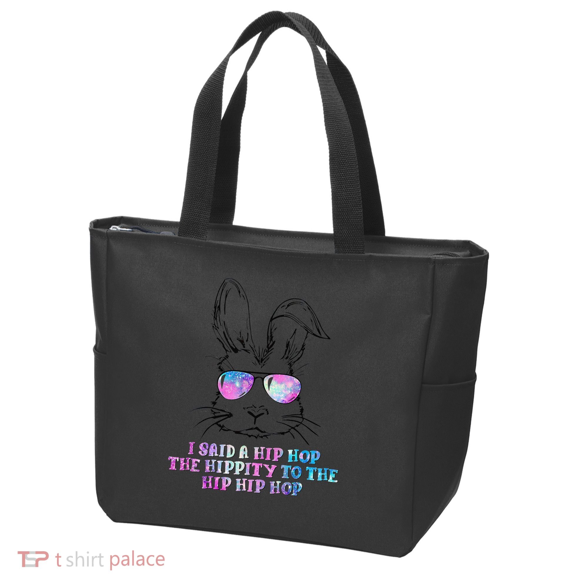 Sunglass Bunny Hip Hop Hippity Galaxy Easter Tote Bag