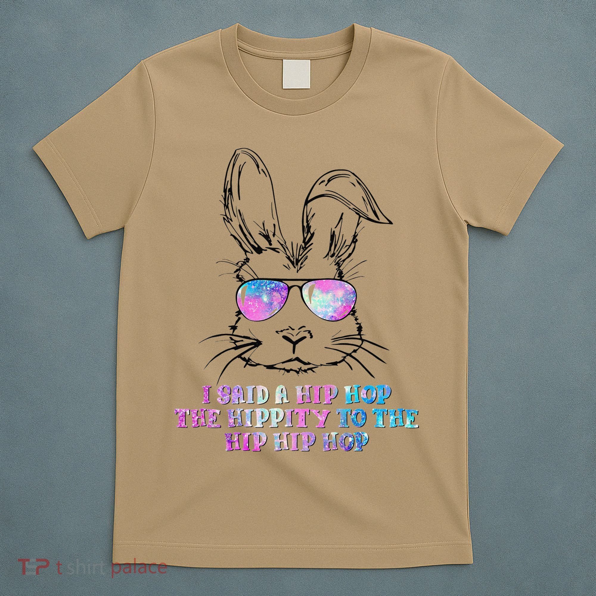 Sunglass Bunny Hip Hop Hippity Galaxy Easter T-Shirt