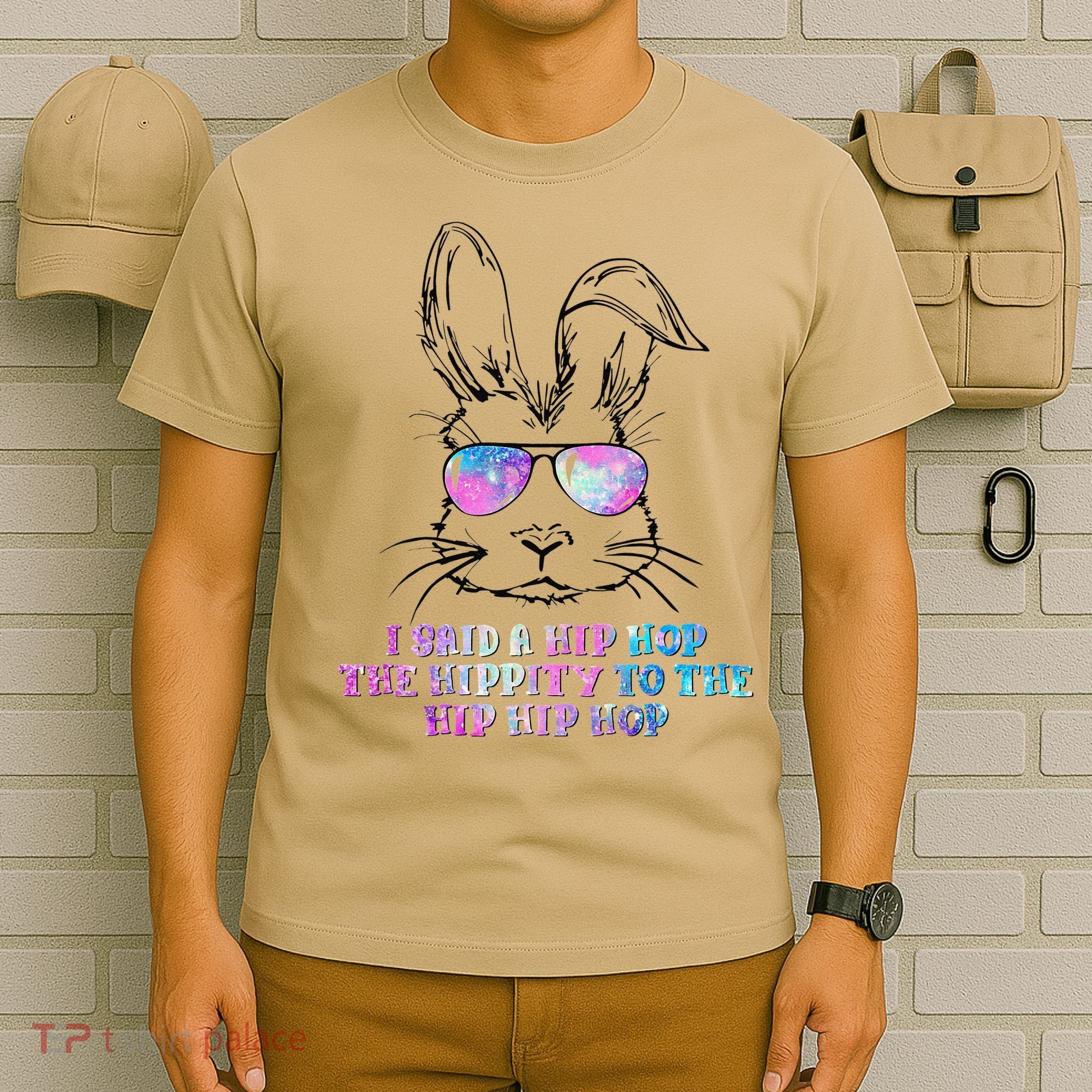 Sunglass Bunny Hip Hop Hippity Galaxy Easter T-Shirt