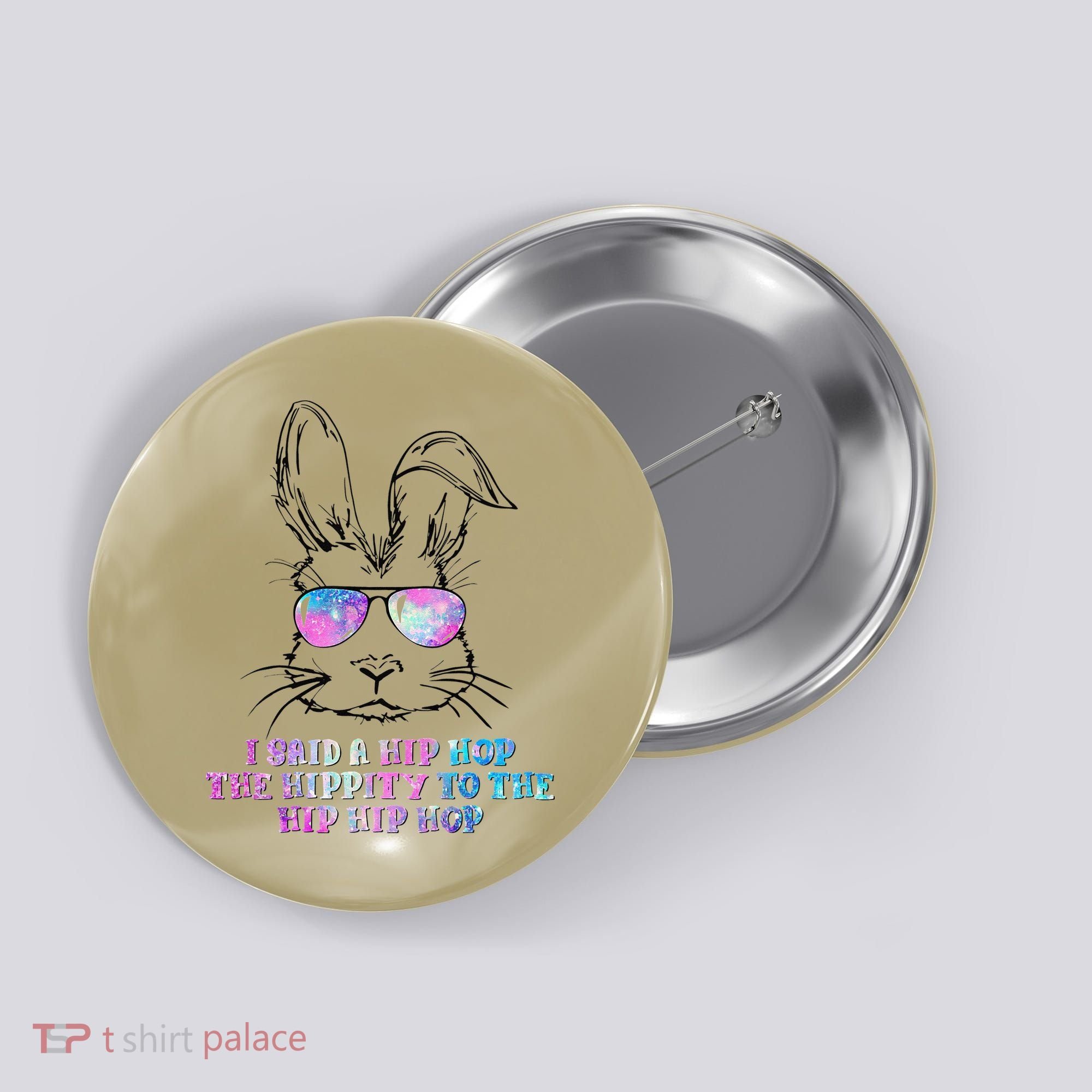Sunglass Bunny Hip Hop Hippity Galaxy Easter Button