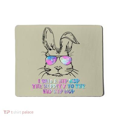 Sunglass Bunny Hip Hop Hippity Galaxy Easter Mousepad
