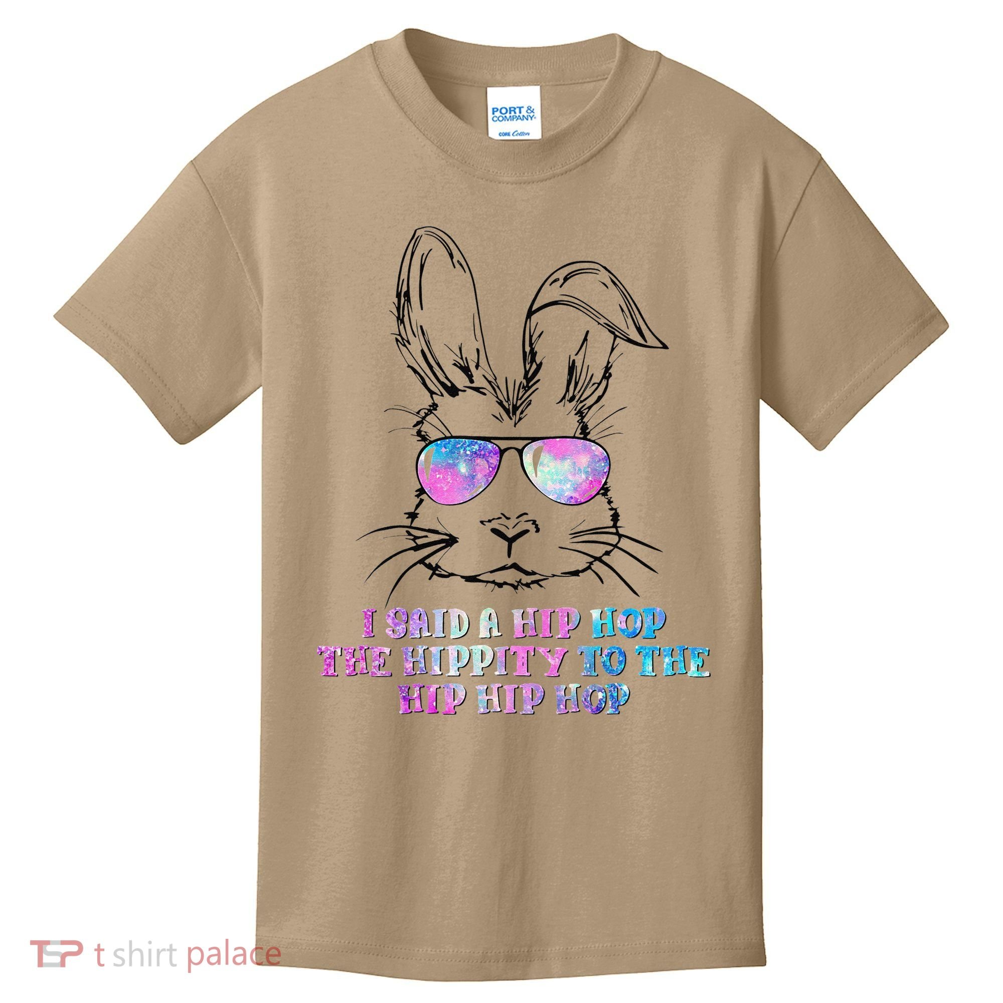 Sunglass Bunny Hip Hop Hippity Galaxy Easter Kids T-Shirt