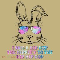 Sunglass Bunny Hip Hop Hippity Galaxy Easter Kids T-Shirt thumb 2
