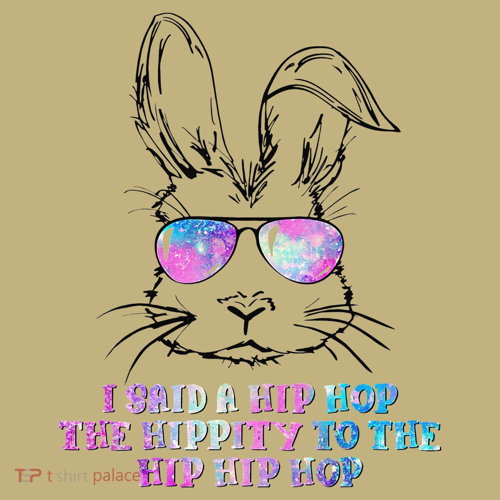 Sunglass Bunny Hip Hop Hippity Galaxy Easter Kids T-Shirt