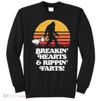 Sasquatch Breakin Hearts & Rippin Farts! Funny Bigfoot Sun Sweatshirt thumb 0