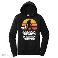 Sasquatch Breakin Hearts & Rippin Farts! Funny Bigfoot Sun Women's Hoodie thumb 0