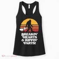 Sasquatch Breakin Hearts & Rippin Farts! Funny Bigfoot Sun Women's Tank Top thumb 0