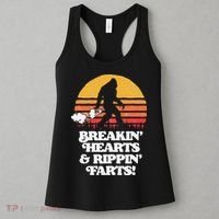 Sasquatch Breakin Hearts & Rippin Farts! Funny Bigfoot Sun Women's Tank Top thumb 3