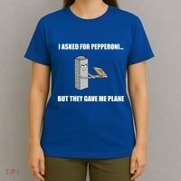 Summerhays Bros I Asked For Pepperoni But They Gave Me Plane T-Shirt thumb 4