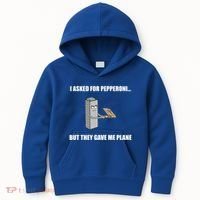 Summerhays Bros I Asked For Pepperoni But They Gave Me Plane Kids Hoodie thumb 0