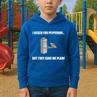 Summerhays Bros I Asked For Pepperoni But They Gave Me Plane Kids Hoodie thumb 2