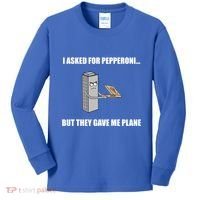 Summerhays Bros I Asked For Pepperoni But They Gave Me Plane Kids Long Sleeve Shirt thumb 0