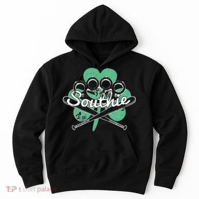 Southie Boston Irish Saint Patrick's Day Distressed Hoodie