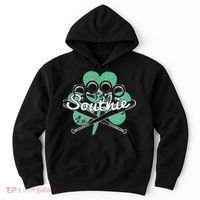 Southie Boston Irish Saint Patrick's Day Distressed Hoodie thumb 0
