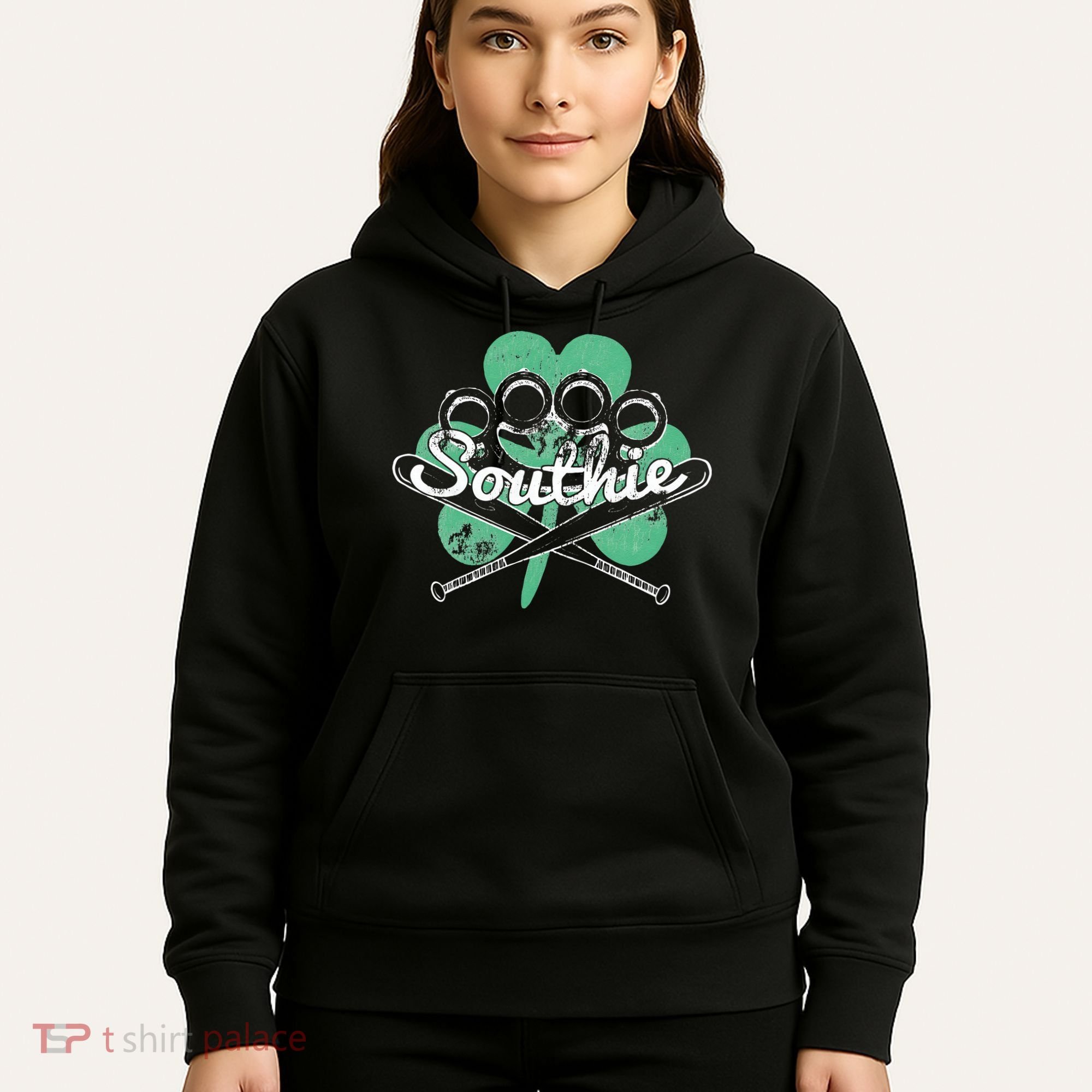 Southie Boston Irish Saint Patrick's Day Distressed Hoodie