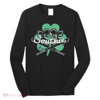 Southie Boston Irish Saint Patrick's Day Distressed Long Sleeve Shirt thumb 0