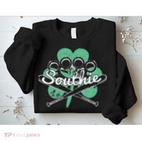 Southie Boston Irish Saint Patrick's Day Distressed Sweatshirt thumb 2
