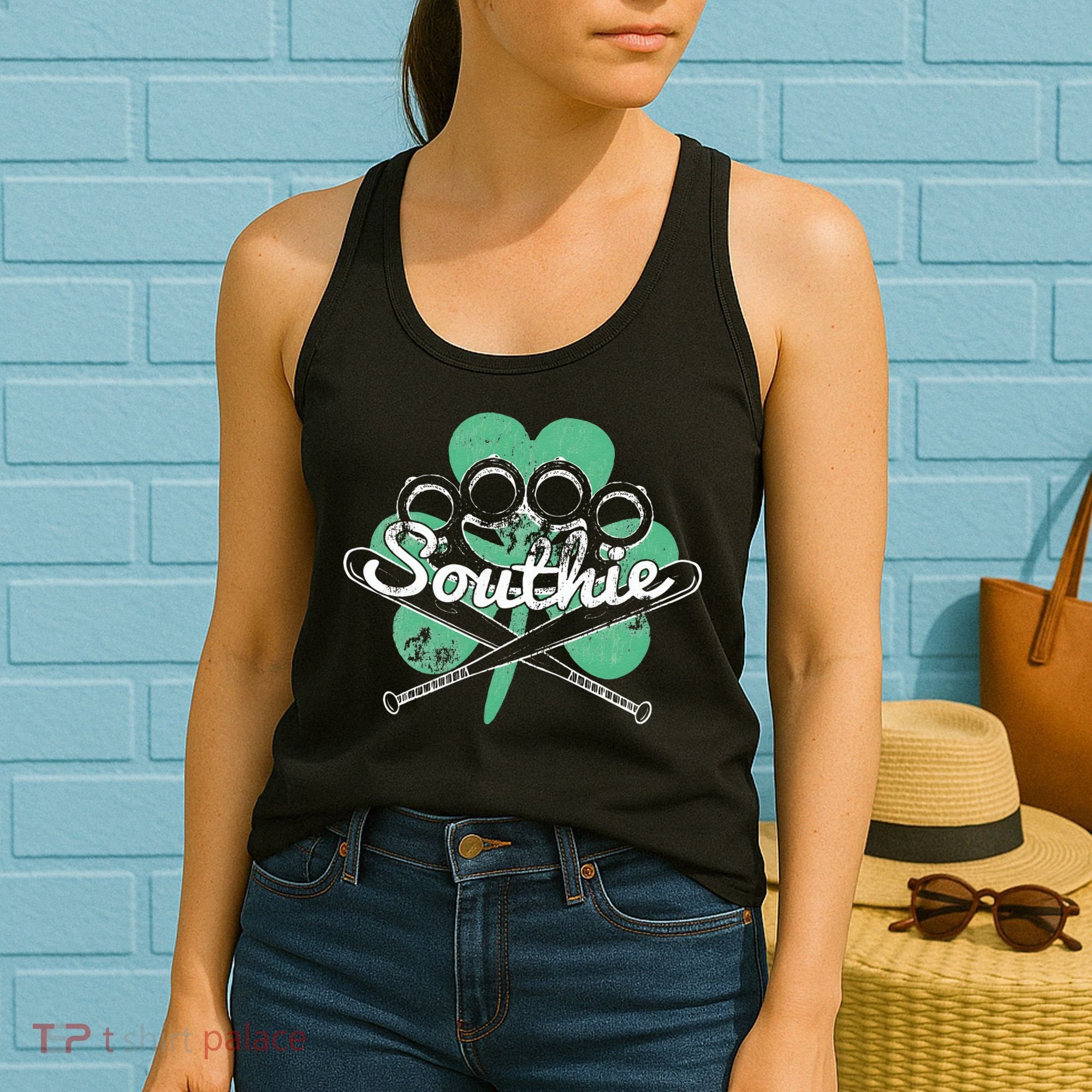 Southie Boston Irish Saint Patrick's Day Distressed Women's Tank Top