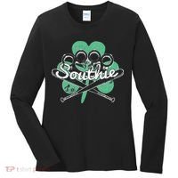 Southie Boston Irish Saint Patrick's Day Distressed Women's Long Sleeve Shirt thumb 0