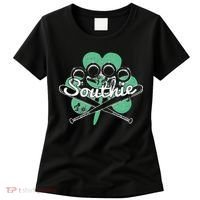 Southie Boston Irish Saint Patrick's Day Distressed Women's T-Shirt thumb 0