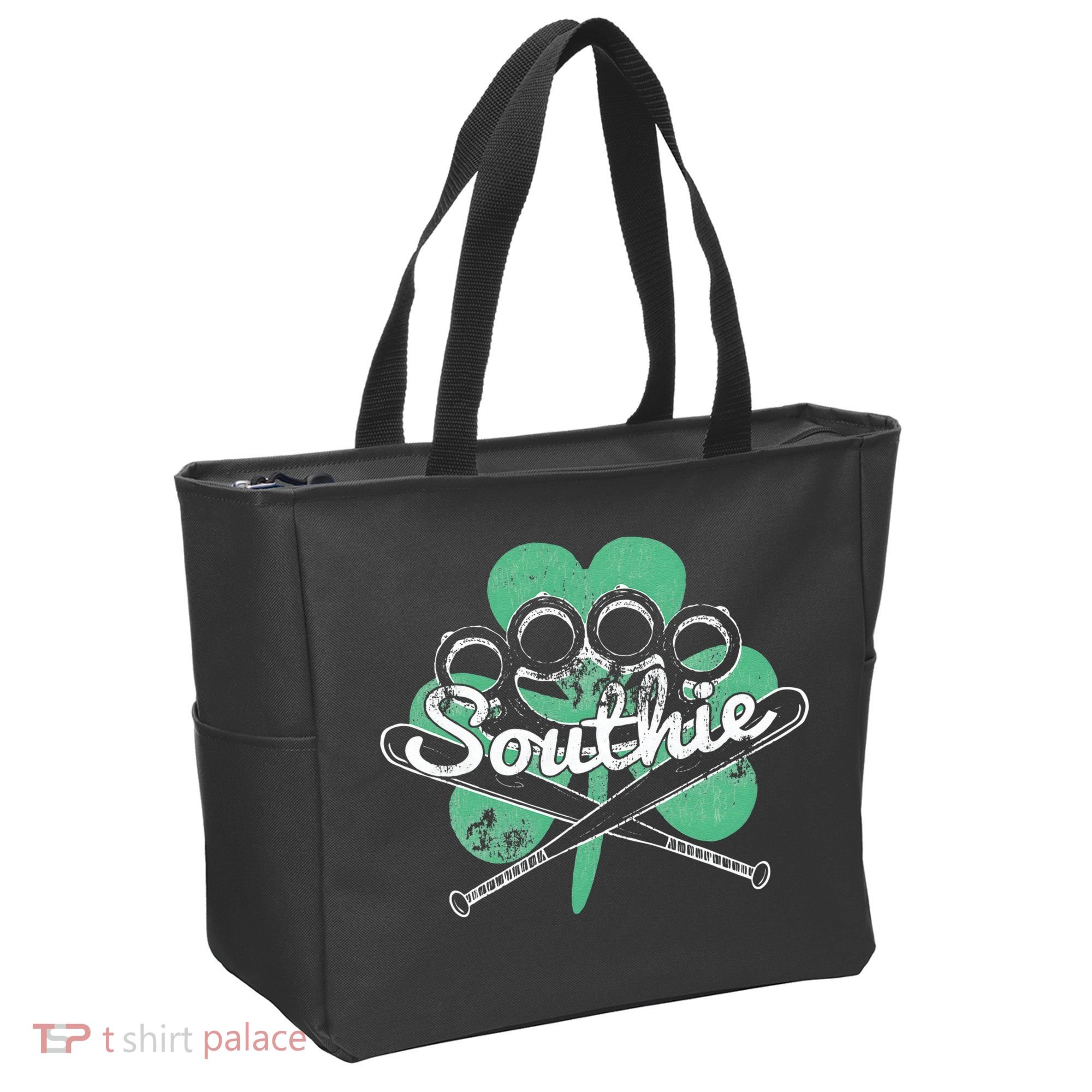 Southie Boston Irish Saint Patrick's Day Distressed Tote Bag