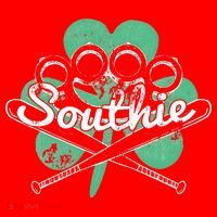 Southie Boston Irish Saint Patrick's Day Distressed Santa Hat thumb 1