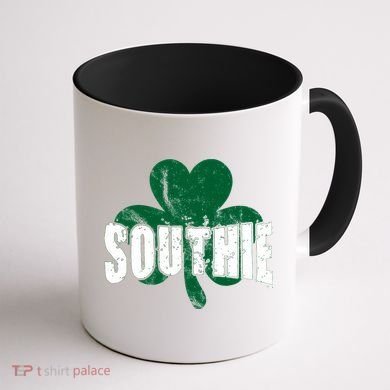Southie Boston Irish Saint Patrick's Day Funny Coffee Mug back
