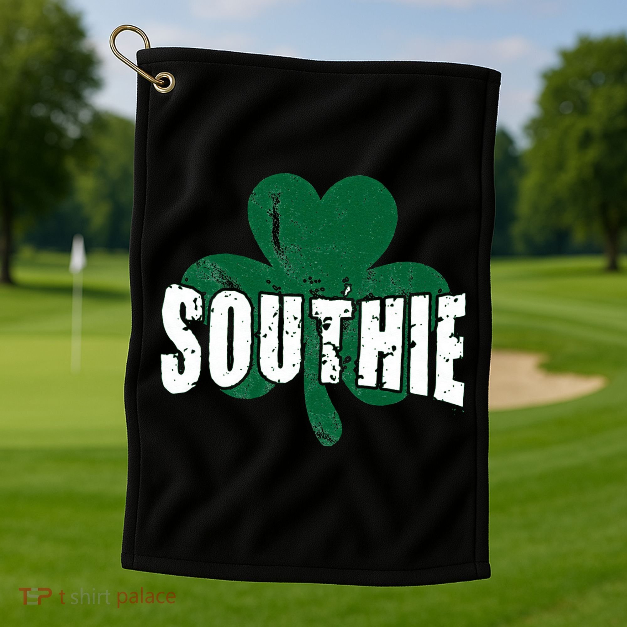 Southie Boston Irish Saint Patrick's Day Funny Golf Towel
