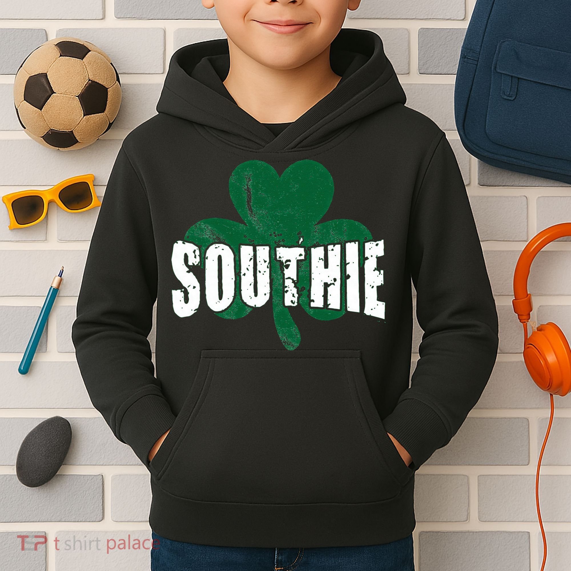 Southie Boston Irish Saint Patrick's Day Funny Kids Hoodie