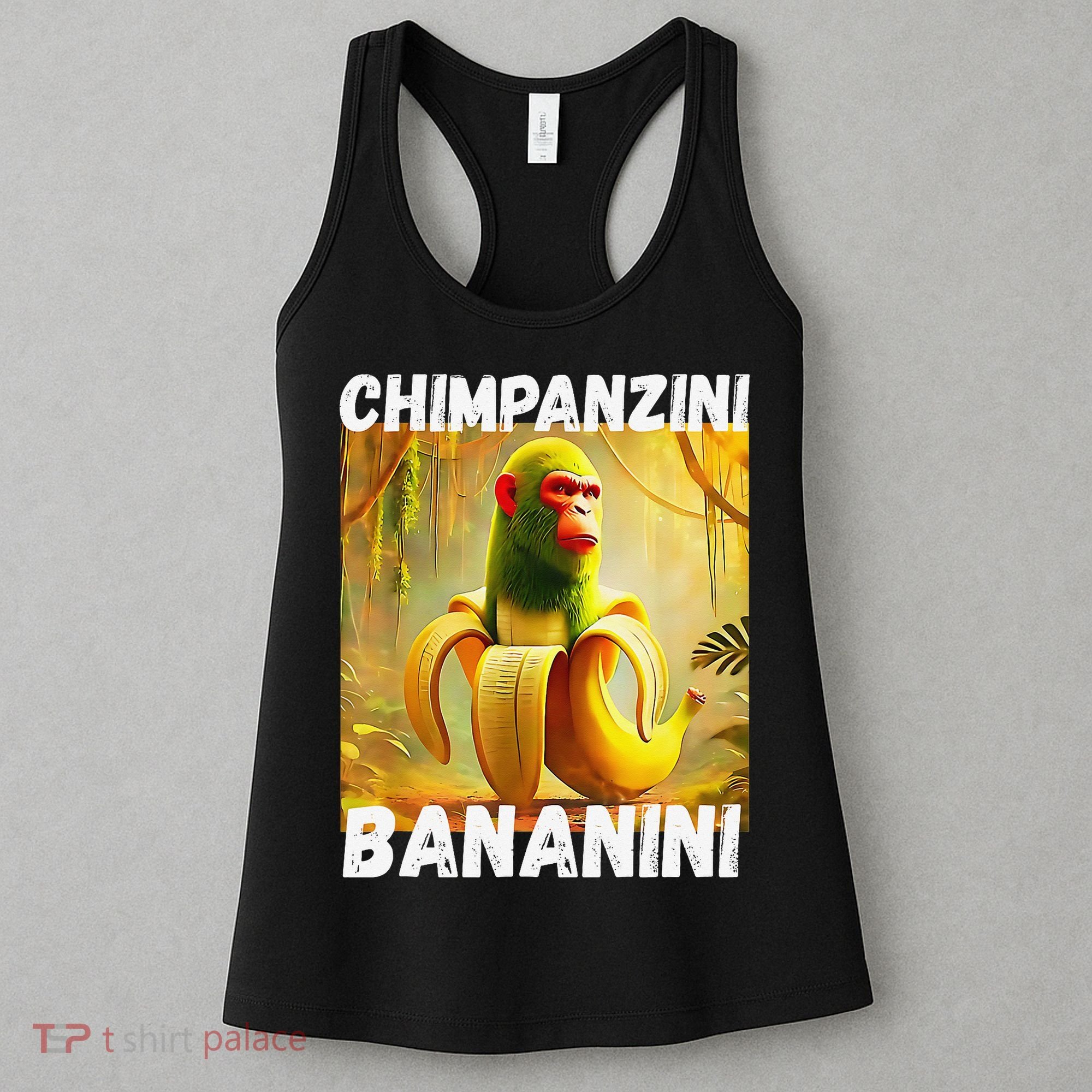 Shimpanzini Bananini Italian Brainrot Chimpanzee And Banana Women's Tank Top