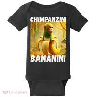 Shimpanzini Bananini Italian Brainrot Chimpanzee And Banana Baby Bodysuit thumb 0