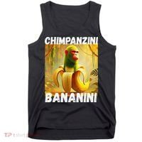 Shimpanzini Bananini Italian Brainrot Chimpanzee And Banana Tank Top thumb 0