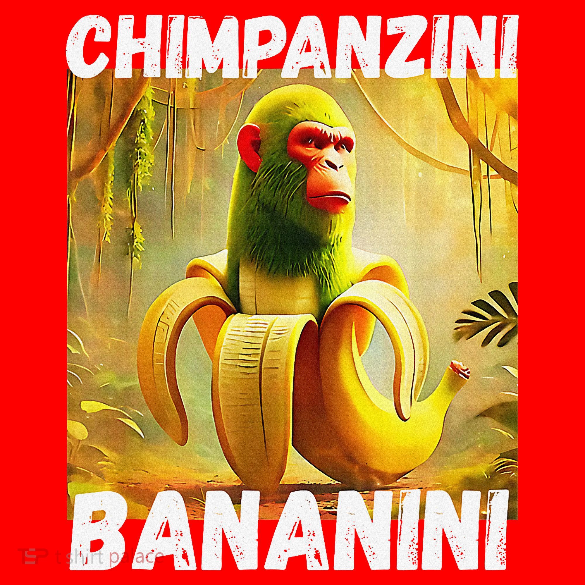 Shimpanzini Bananini Italian Brainrot Chimpanzee And Banana Santa Hat
