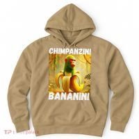 Shimpanzini Bananini Italian Brainrot Chimpanzee And Banana Hoodie thumb 0