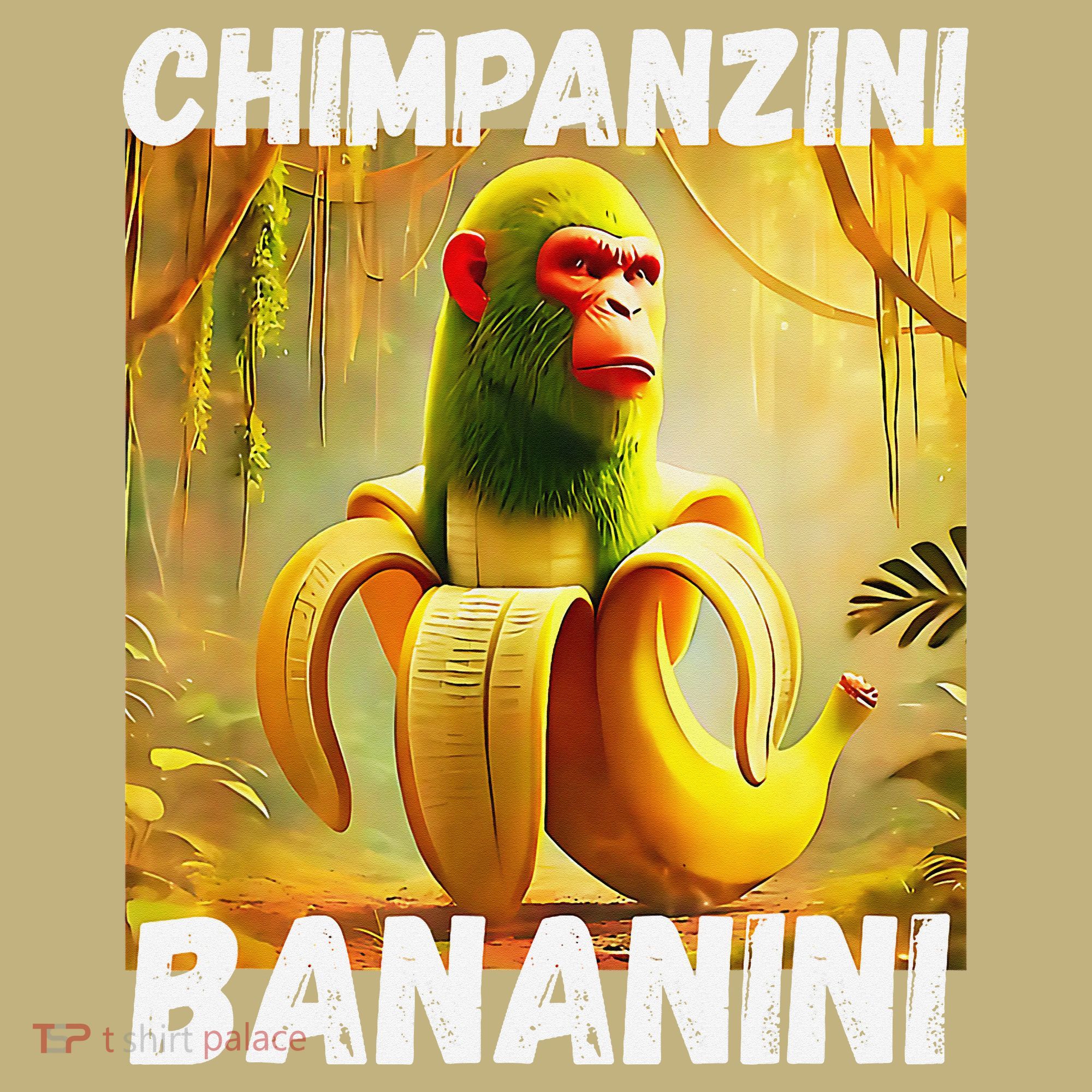 Shimpanzini Bananini Italian Brainrot Chimpanzee And Banana Long Sleeve Shirt