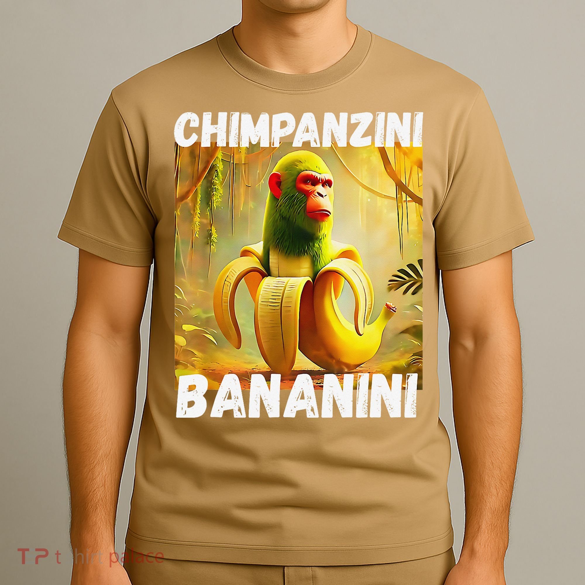 Shimpanzini Bananini Italian Brainrot Chimpanzee And Banana T-Shirt