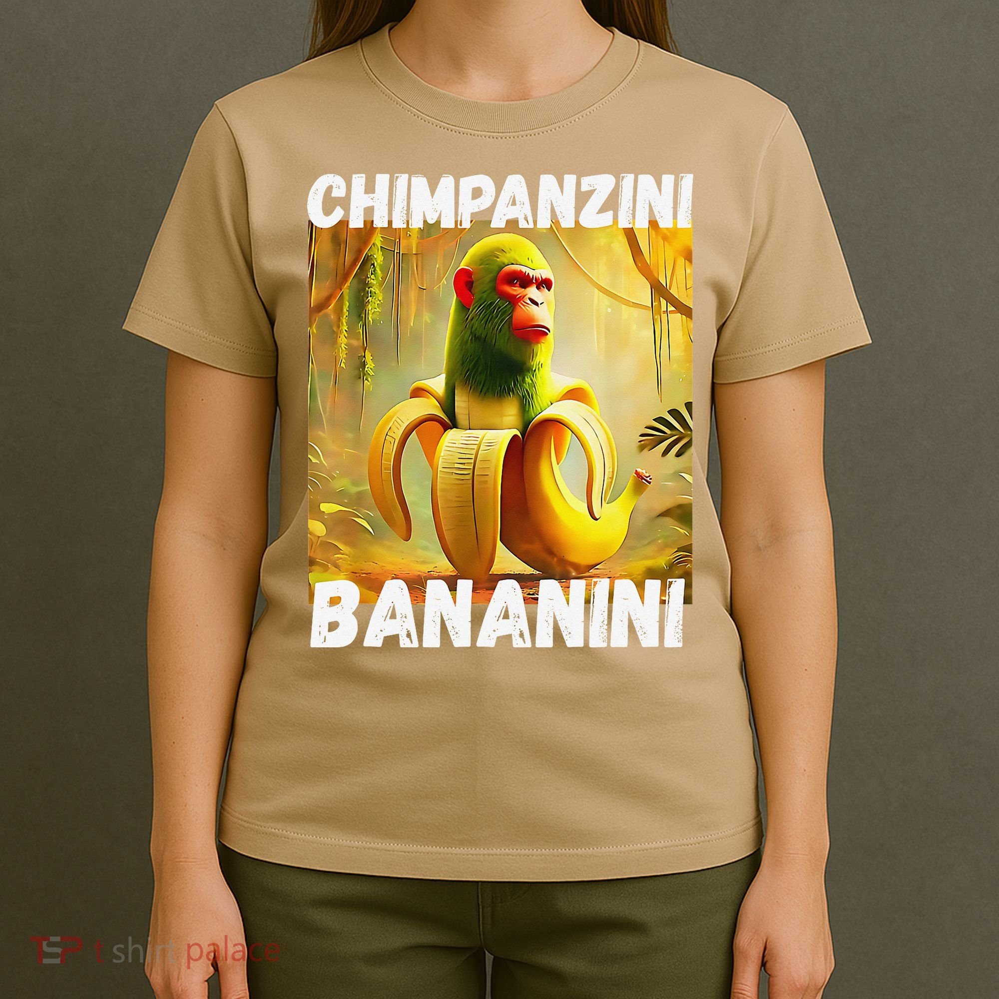Shimpanzini Bananini Italian Brainrot Chimpanzee And Banana T-Shirt
