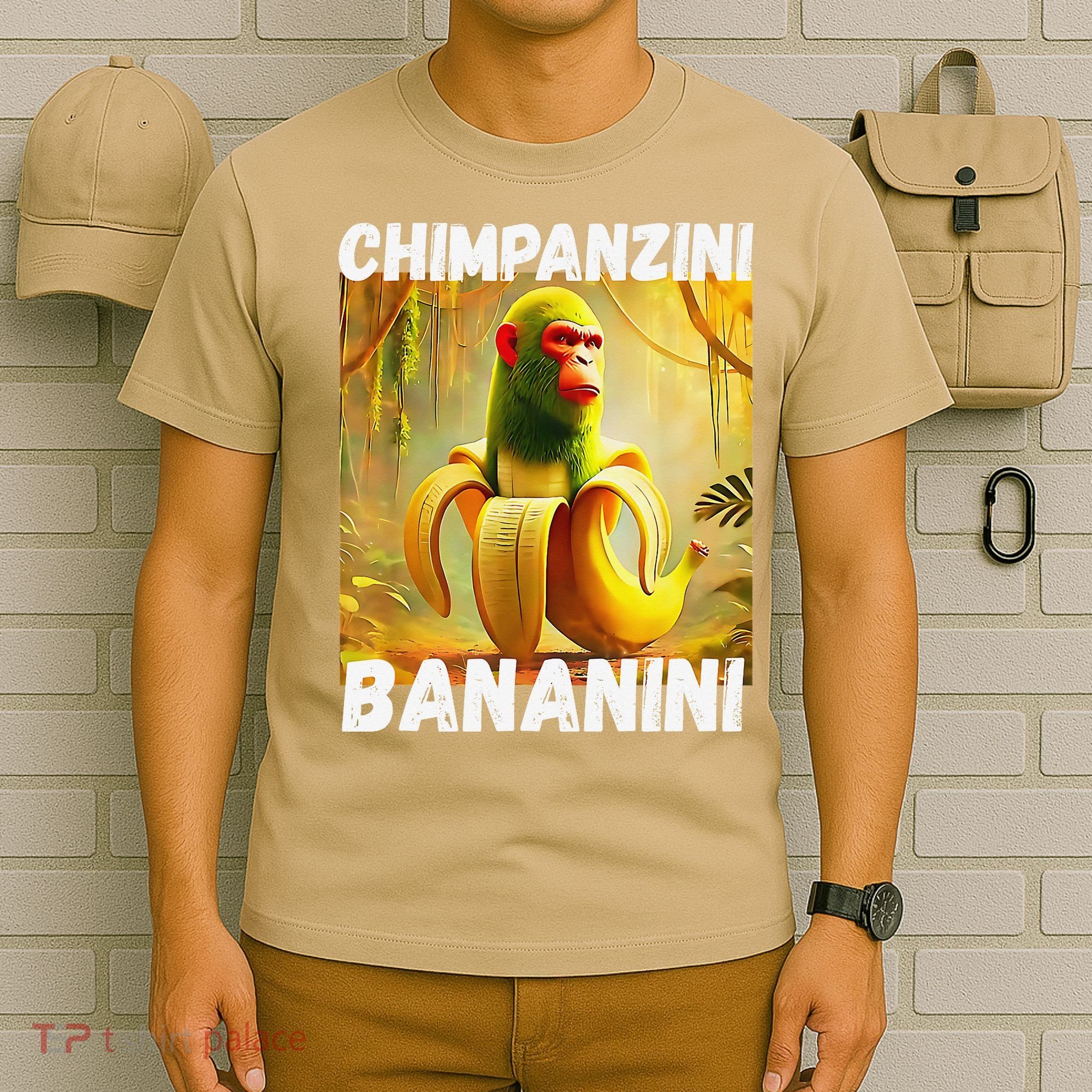 Shimpanzini Bananini Italian Brainrot Chimpanzee And Banana T-Shirt