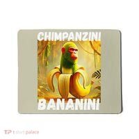Shimpanzini Bananini Italian Brainrot Chimpanzee And Banana Mousepad thumb 0