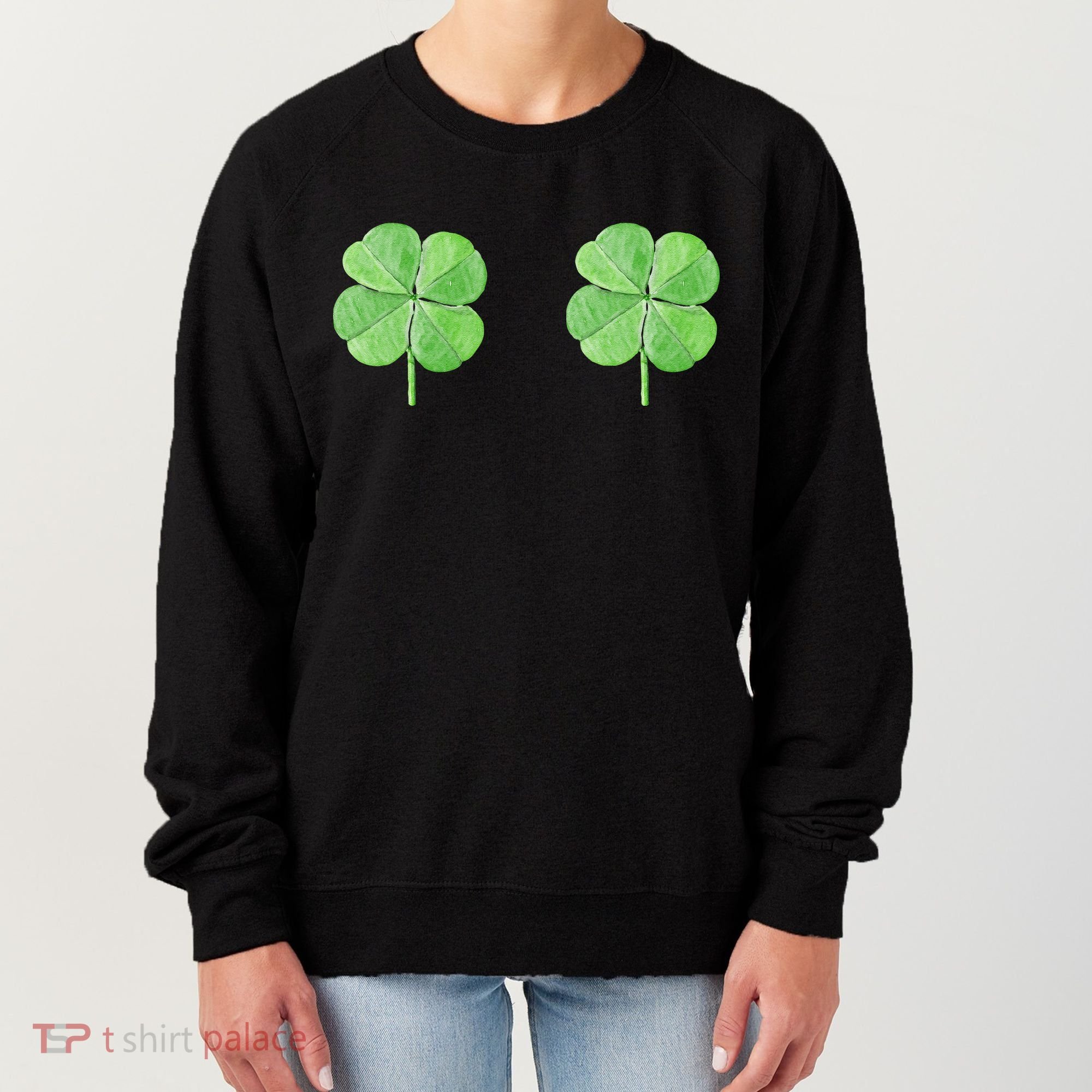 Shamrock Boobs Irish Saint St.Patrick's Patty's Day Women's Sweatshirt