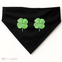 Shamrock Boobs Irish Saint St.Patrick's Patty's Day USA-Made Doggie Bandana thumb 0