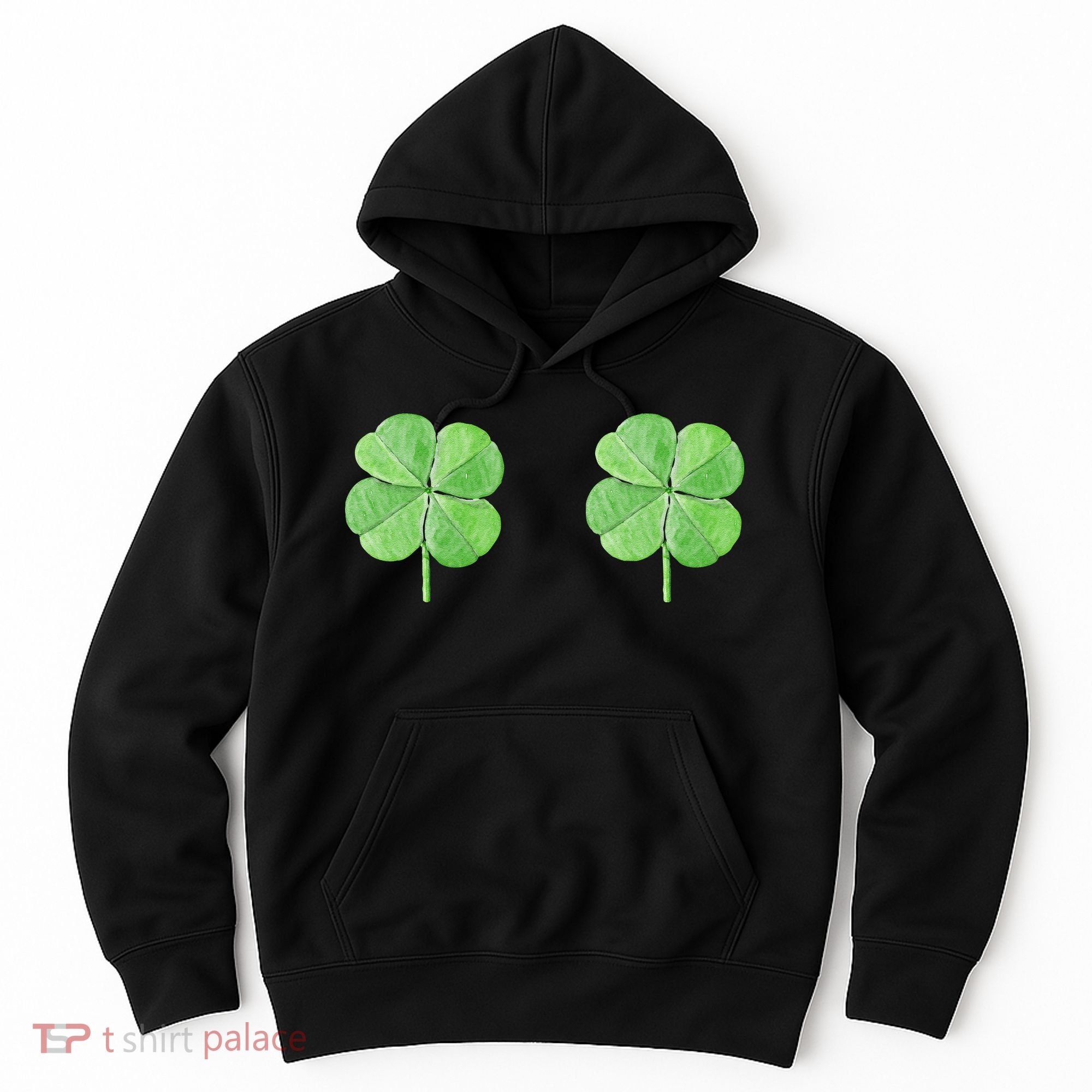 Shamrock Boobs Irish Saint St.Patrick's Patty's Day Hoodie