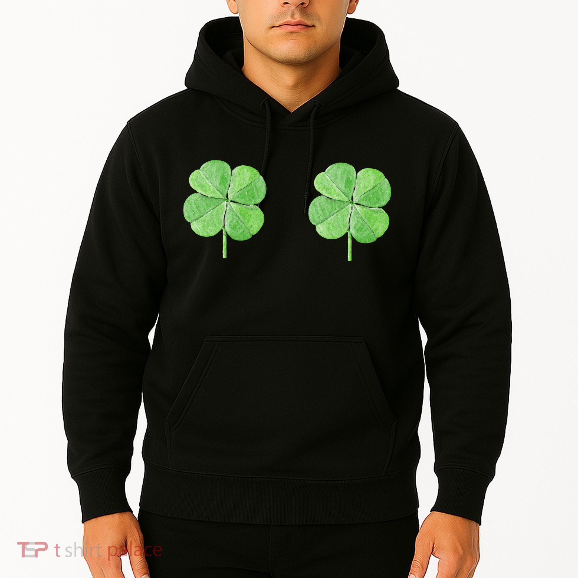 Shamrock Boobs Irish Saint St.Patrick's Patty's Day Hoodie