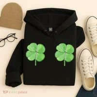 Shamrock Boobs Irish Saint St.Patrick's Patty's Day Hoodie thumb 4