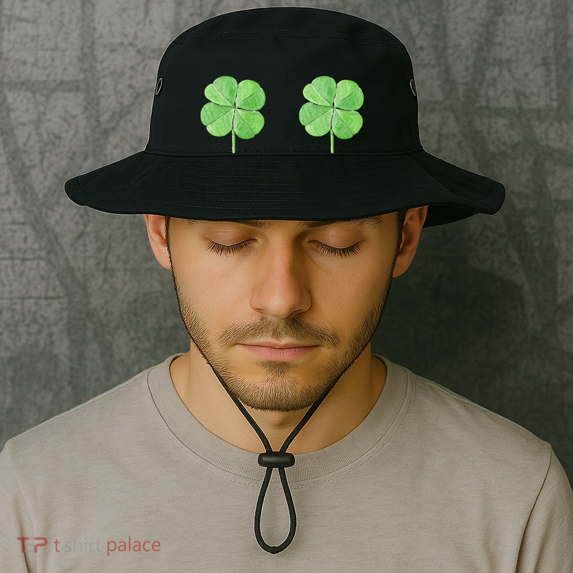 Shamrock Boobs Irish Saint St.Patrick's Patty's Day Bucket Hat